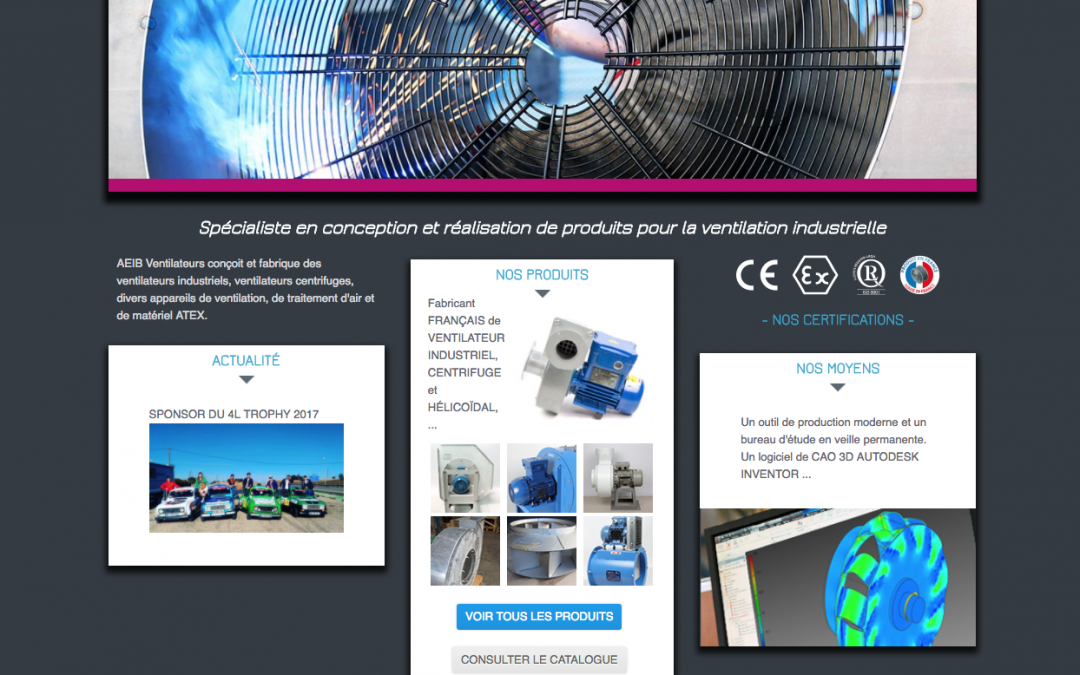 AEIB – Ventilateurs Industriels Bordeaux – Site Internet