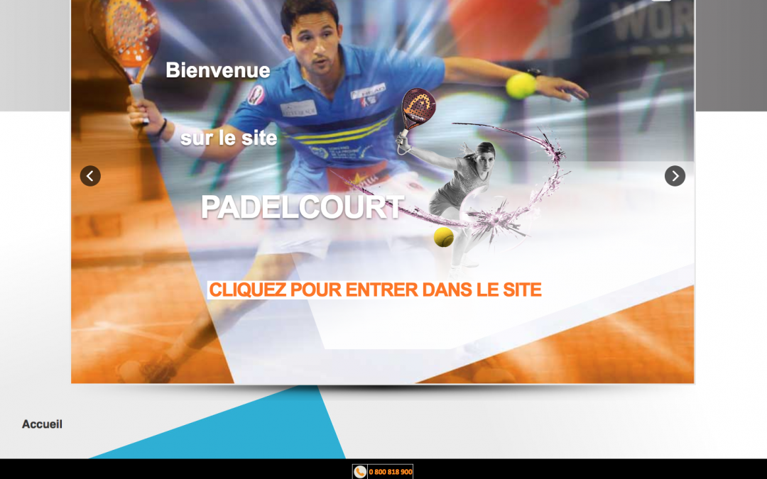 PADELCOURT – Sport dérivé du Tennis –  Site Vitrine