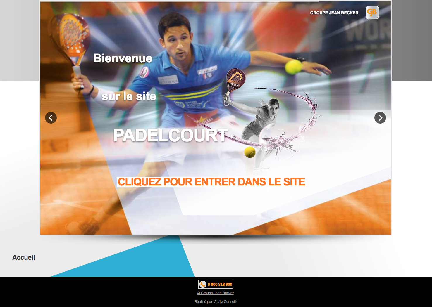 Padelcourt - conception site internet vitrine - bordeaux
